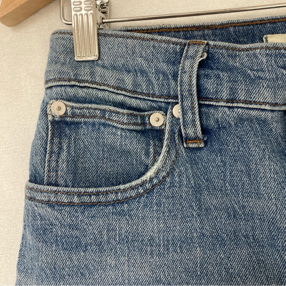 Madewell Women’s Blue Ankle Cropped Jeans Distressed Details Sz 25 - Picture 6 of 16